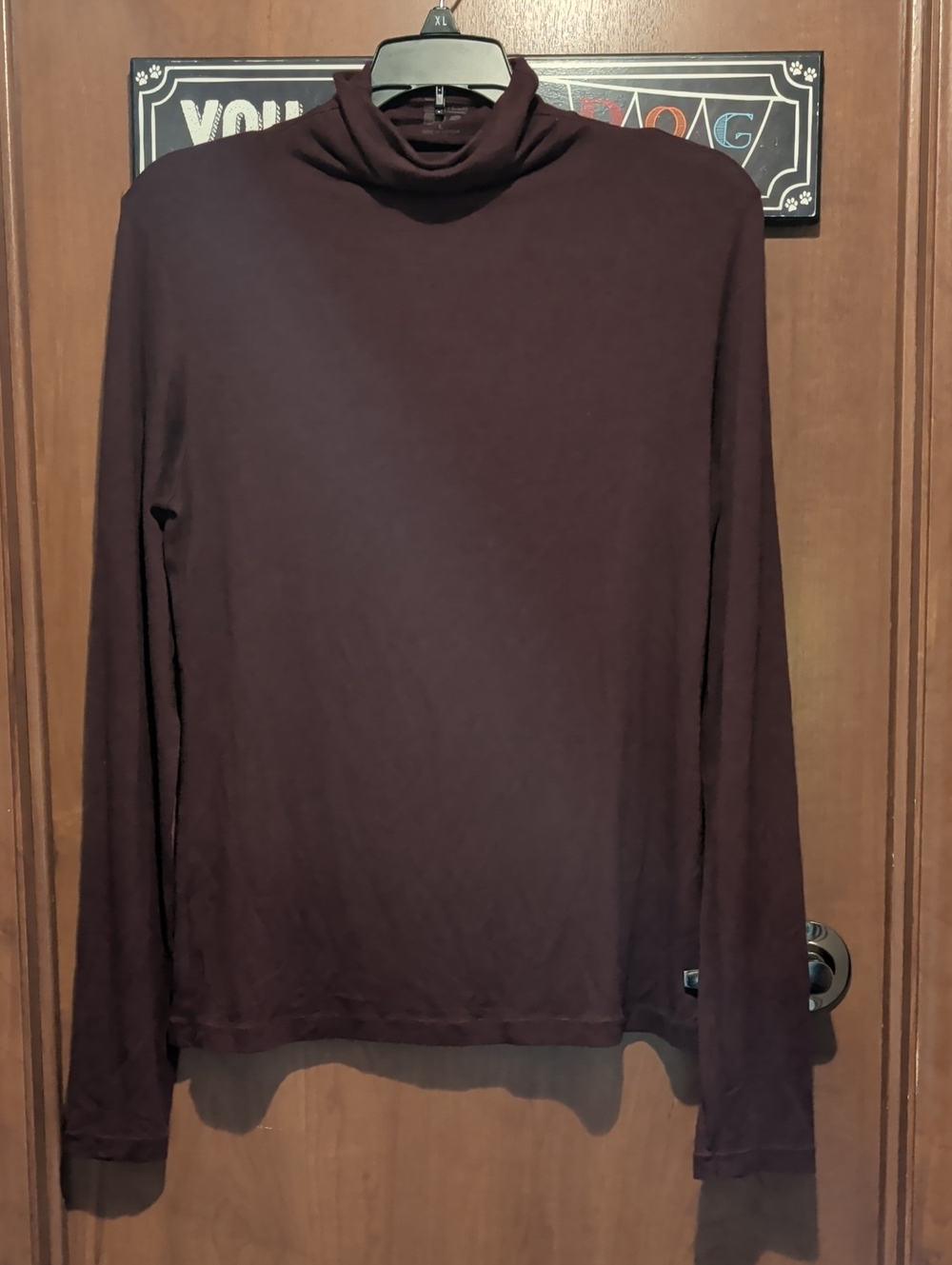 Uniqlo Women's Heat Tech Dark Burgundy Turtleneck Sweater